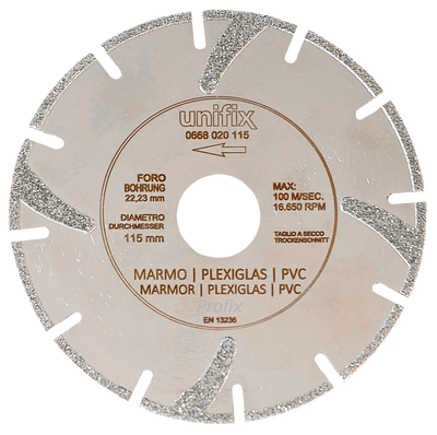 DISCO DIAM.MARMO+PLEXIGLAS+PVC 115MM