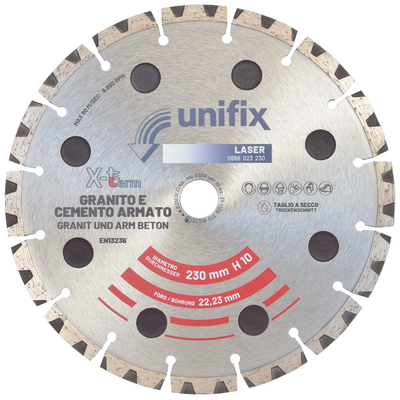 DIS.DIAM.XTERM GRAN.E C.ARM.LASER Ø230MM