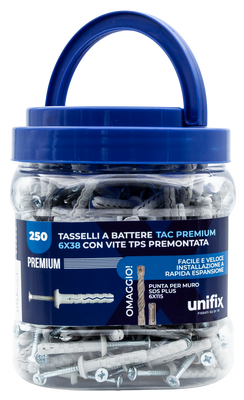 BARATTOLO TAC PREMIUM 6X38 250PZ+P.SDS+